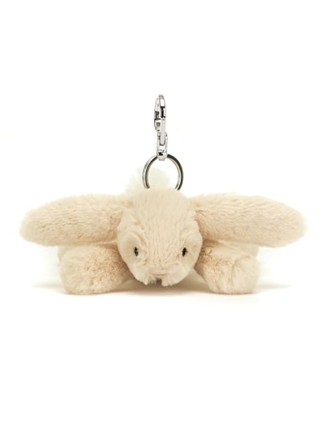 Jellycat Smudge Rabbit Bag Charm, 3 inches - Rabbit  Bunny Plush Keychain - Great Gift Idea - Image 2