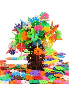 ZCM-HAPPY 1200PCS Snowflake Building Blocks Flakes Set Toy Interlocking Plastic Disc Educational Stem Toys for Boy and Girls  - Image 1