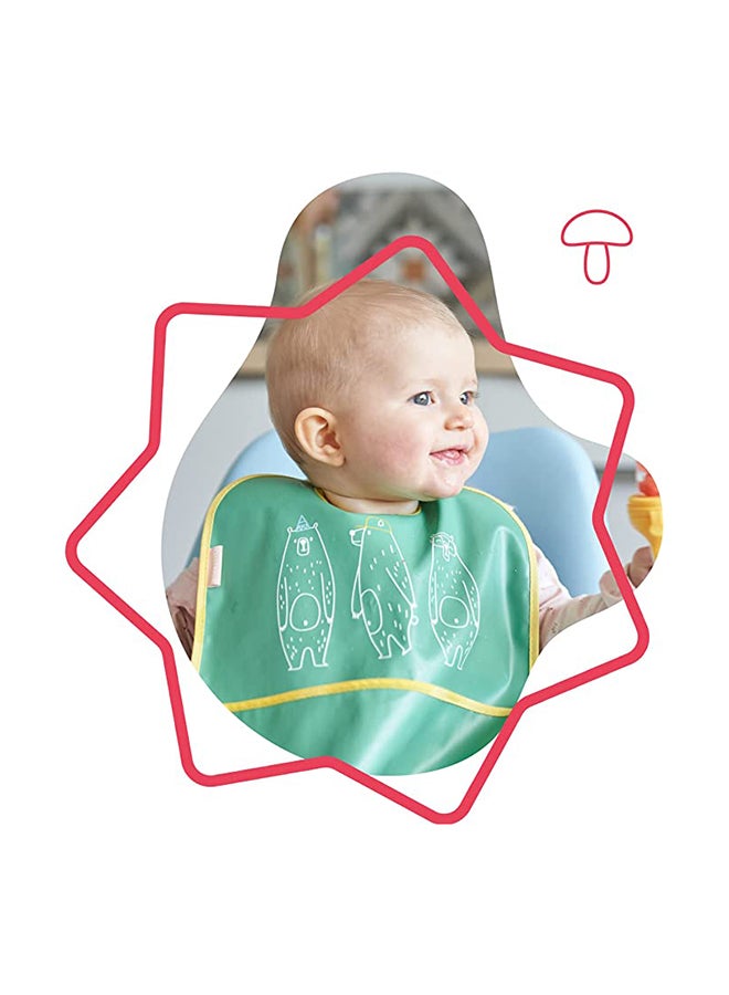 Badabulle Set Of 2 Soft Bibs, Waterproof With Recuperator - Image 3