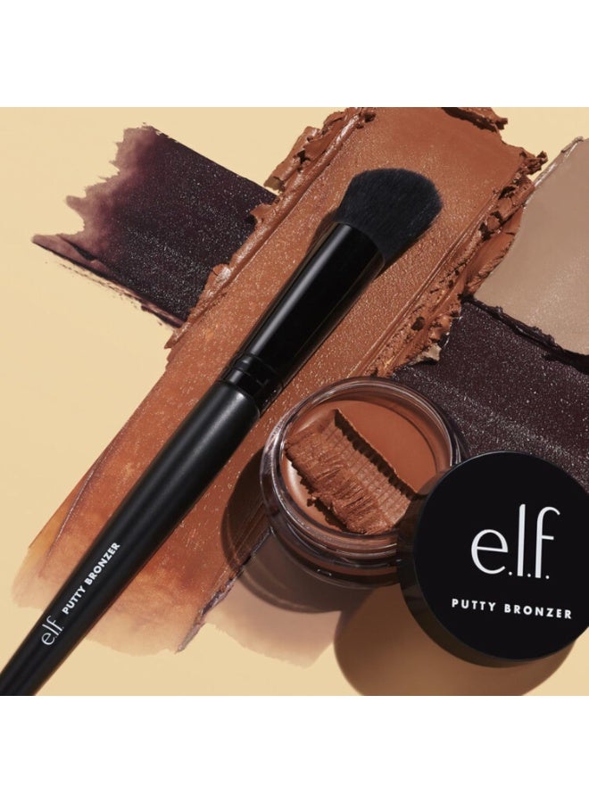 elf Putty Bronzer Brush, Angled Makeup Brush For Contour & Highlight, Made For The e.l.f. Putty Bronzer, Flawless Sanitary Application, Black - Image 2