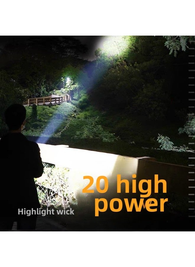 Kang Ming KM2700/2669 Rechargeable Strong Light Household Outdoor Remote LED High Power Portable Patrol Searchlight-Color:KM-2669 - Image 4