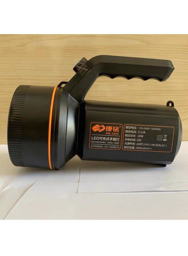 Kang Ming KM2700/2669 Rechargeable Strong Light Household Outdoor Remote LED High Power Portable Patrol Searchlight-Color:KM-2669 - Image 3