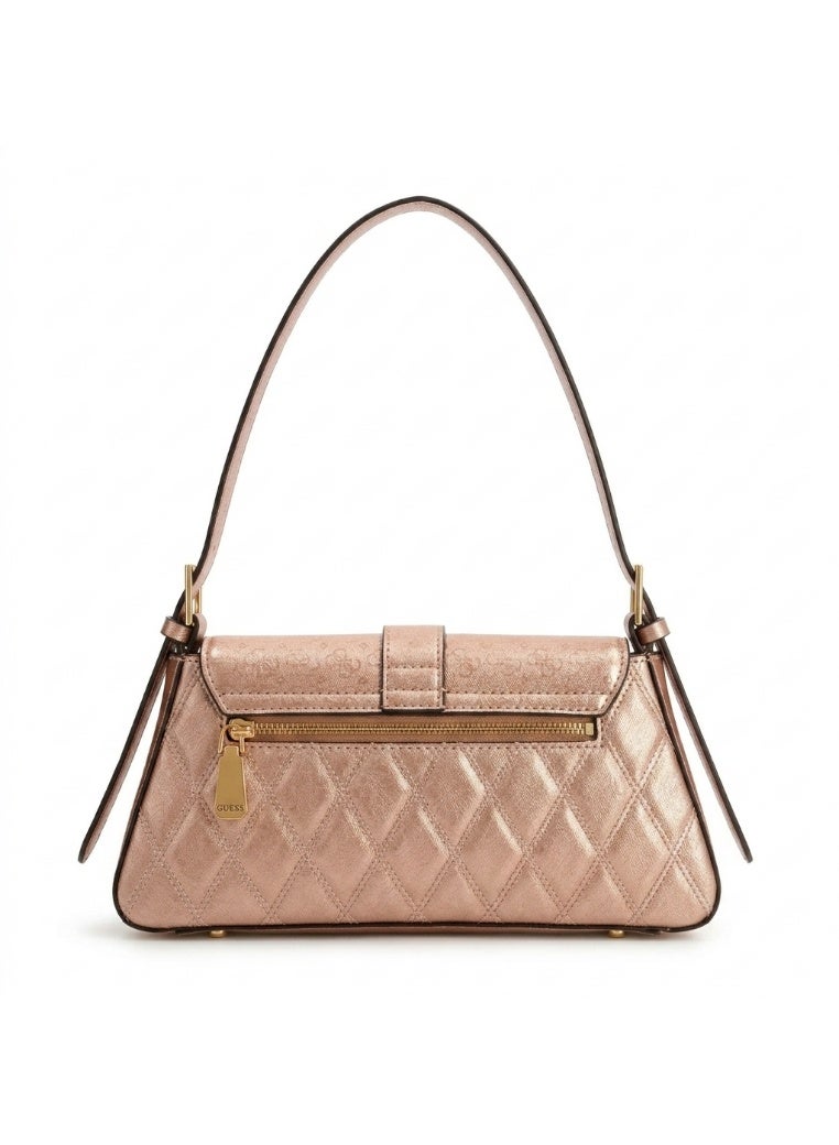 GUESS Adi Flap Shoulder Bag – Dusty Rose | Quilted Faux Leather Crossbody - Image 3