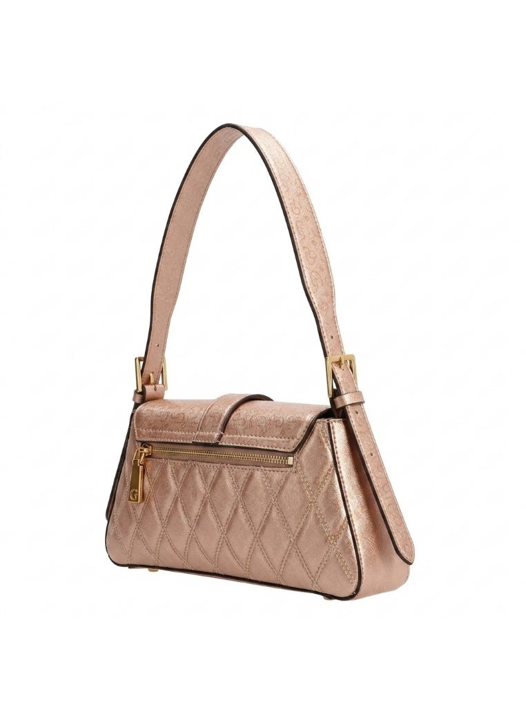 GUESS Adi Flap Shoulder Bag – Dusty Rose | Quilted Faux Leather Crossbody - Image 4