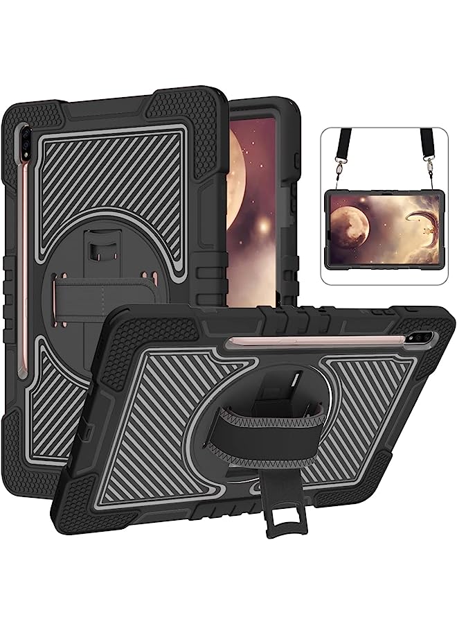 PROMASS For Samsung Galaxy Tab A8 10.5 Case 2022, Premium Pu Leather Case With Auto Wake & Sleep, Front Pocket & Multiple Viewing Angles For Samsung Tab A8 10.5 Inch Tablet-Denim Black - Image 1