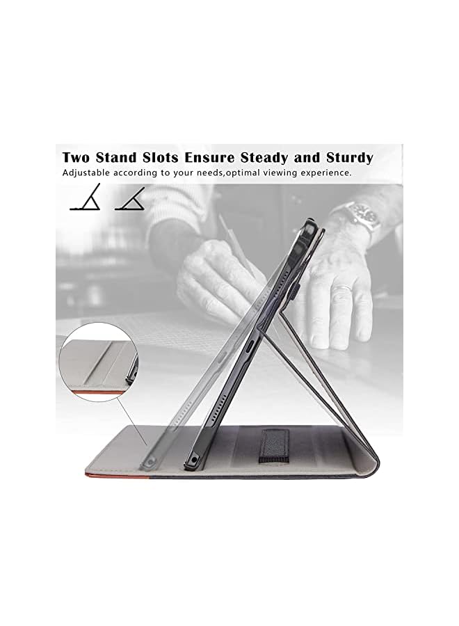 PROMASS For Samsung Galaxy Tab A8 10.5 Case 2022, Premium Pu Leather Case With Auto Wake & Sleep, Front Pocket & Multiple Viewing Angles For Samsung Tab A8 10.5 Inch Tablet-Denim Black - Image 5