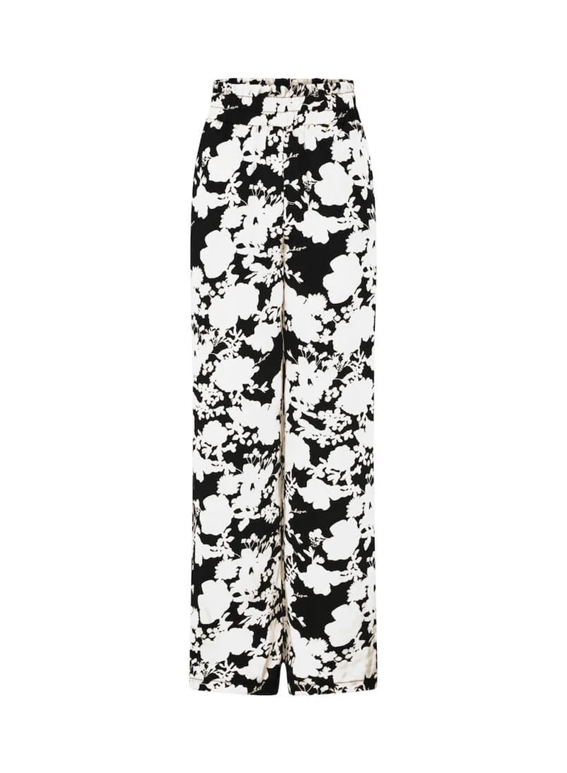 Needs No Label  Black and Ivory Printed Co-ord Wide Trousers for Women | Best Price UAE