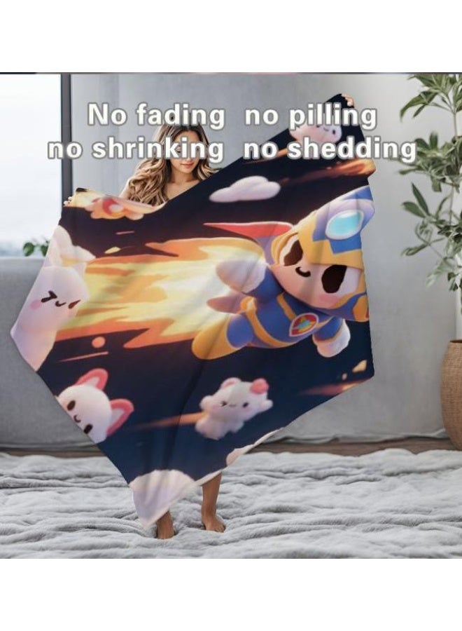 عام بطانية رقيقة من الفانيلا الكرتونية للأطفال والرضع (دافئة ومريحة، ومناسبة للنوم والألعاب) 70 سم * 100 سم - Image 4