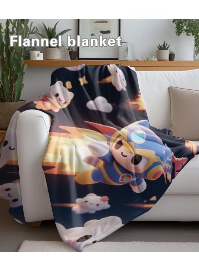 عام بطانية رقيقة من الفانيلا الكرتونية للأطفال والرضع (دافئة ومريحة، ومناسبة للنوم والألعاب) 70 سم * 100 سم - Image 2