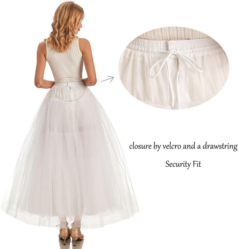 AWSALE Hoopless Petticoat Crinoline Slip Underskirt for Bridal Wedding Dress WPT109 - Image 5
