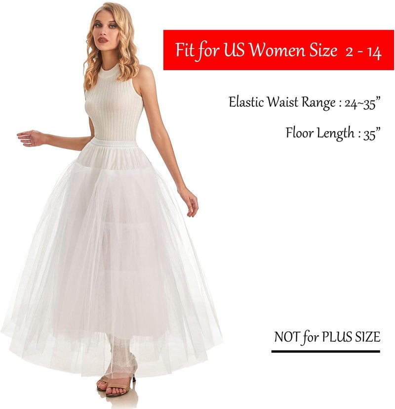 AWSALE Hoopless Petticoat Crinoline Slip Underskirt for Bridal Wedding Dress WPT109 - Image 3
