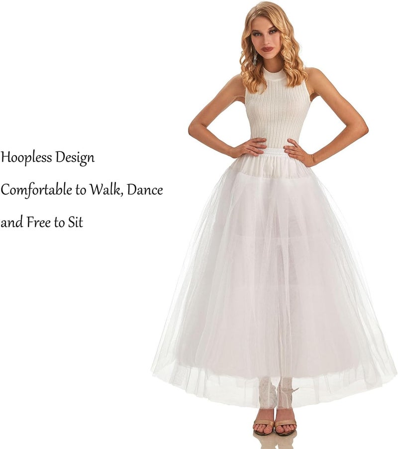 AWSALE Hoopless Petticoat Crinoline Slip Underskirt for Bridal Wedding Dress WPT109 - Image 4