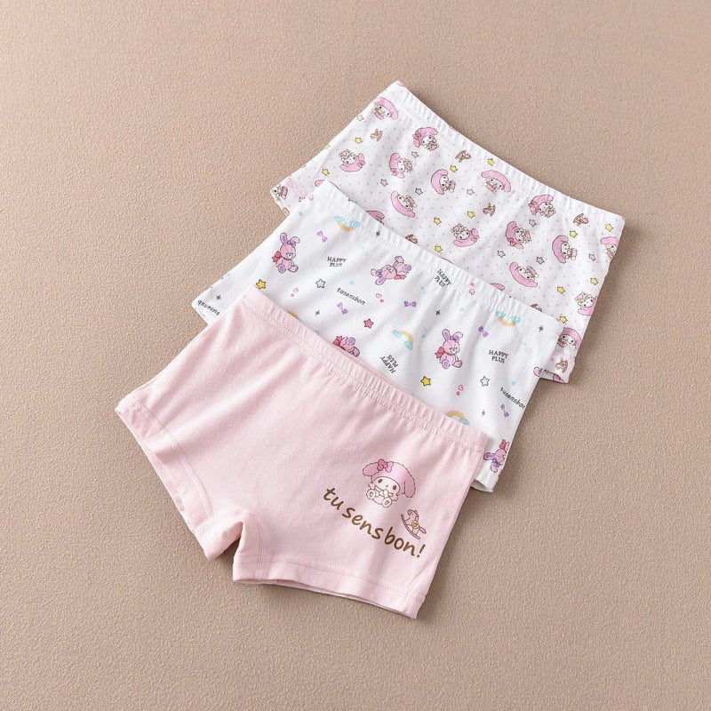 Distribution childrens boxers boxer underwear export childrens clothing ammonia cotton elastic sweat-absorbent breathable boy source factory Nk2026 amine cotton pink angel rabbit flat pants 