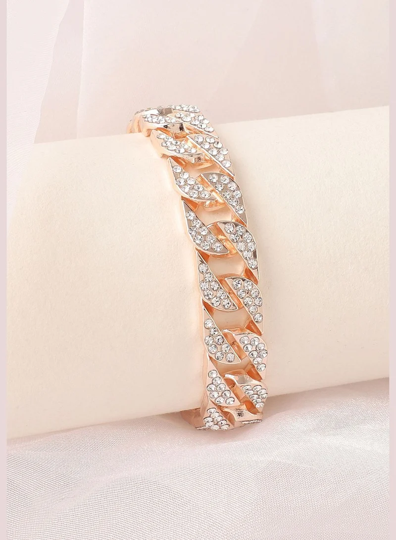 SOHI Gold Plated Designer Stone Casual Bracelet For Women