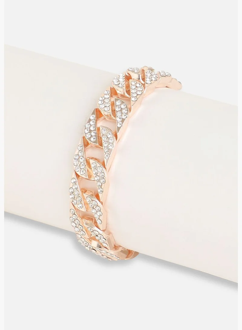 SOHI Gold Plated Designer Stone Casual Bracelet For Women