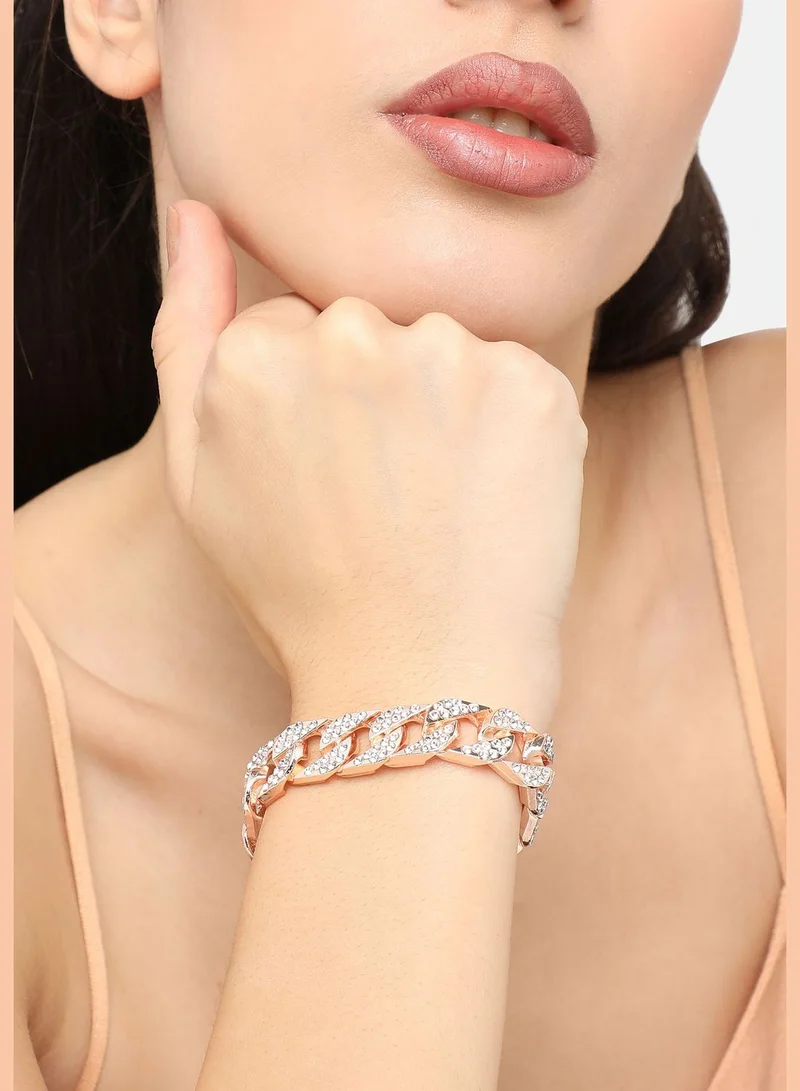 SOHI Gold Plated Designer Stone Casual Bracelet For Women