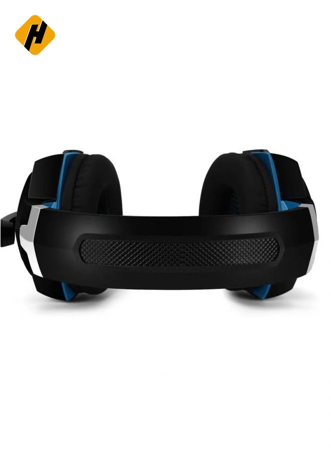 HuHa G2000 Gaming Headphone Headset Stereo Bass Over-ear Headband Mic PC Blue  - Image 4