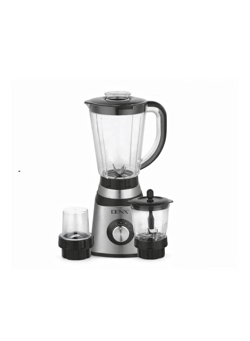 Denx 3-in-1 Mixer Grinder & Blender with 750W Copper Motor, Stainless Steel Jars (1.5L, 0.9L, 0.3L) for Juices, Spices & Chutneys 1 Year Warranty - Image 1