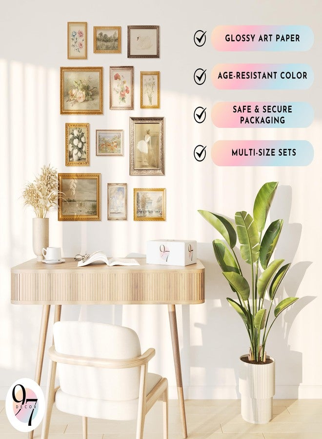 97 Decor 97 ديكور فرنسي للمنزل - ملصقات جدارية فنية ريفية فرنسية، صور زهور عتيقة، مطبوعات جدارية فنية عتيقة، لوحات مناظر طبيعية لتزيين غرف النوم (بدون إطار) - Image 5