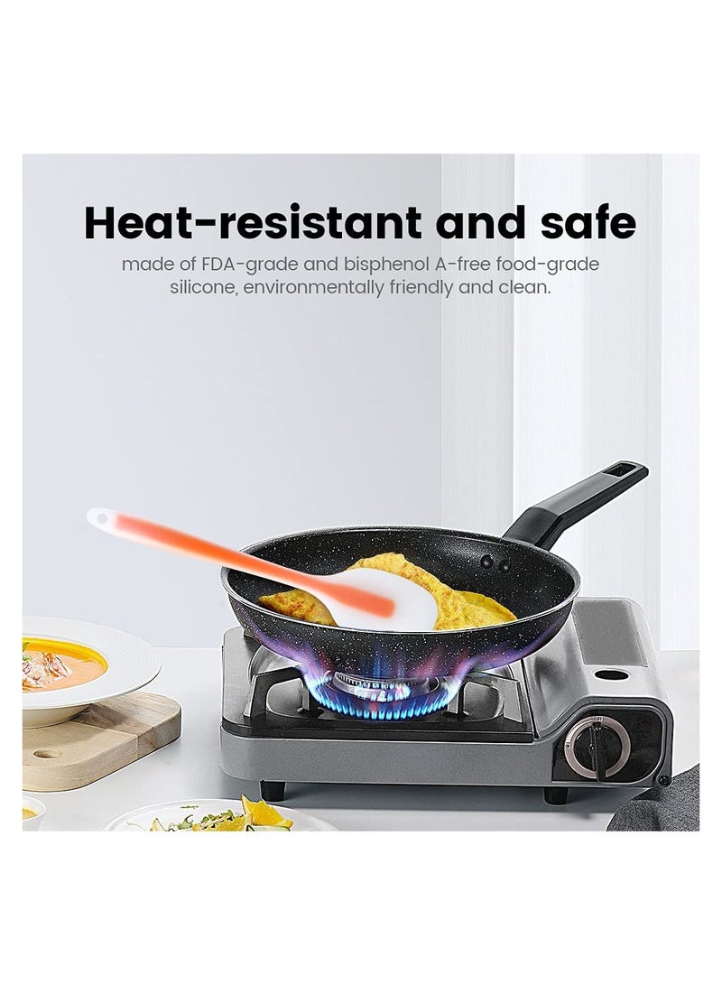 KASTWAVE 4 Pcs Silicone Spatula Set, Heat Resistant Silicone Spatula Scraper Kitchen Utensils for Baking, Cooking, and Mixing High Heat Resistant Rubber Non Stick - Image 2