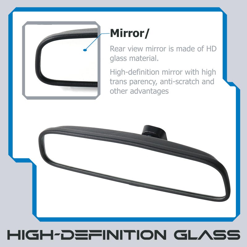 AKSOLONT KIA & Hyundai Genuine Rear View Mirror, Interior Rearview Mirror Compatible With KIA Optima K5 Forte Koup Rio Sorento Sportage & Hyundai Elantra Tucson Santa Fe Sonata Equus Kona, OEM Bracket Mount  - Image 2