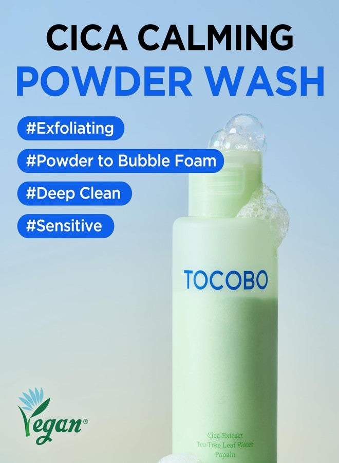 TOCOBO Cica Calming Powder Wash - Korean Enzyme Face Cleanser with Cica, Tea Tree & Papain - Hypoallergenic Low pH Powder Cleanser for Sensitive Skin, Pore Purifying & Exfoliating,. 1.69 oz. - Image 2