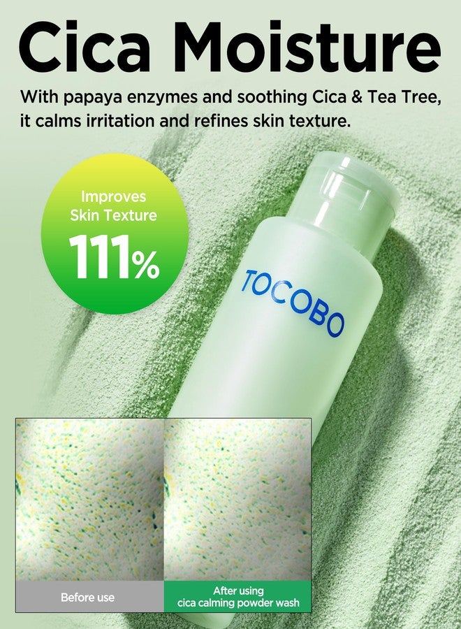 TOCOBO Cica Calming Powder Wash - Korean Enzyme Face Cleanser with Cica, Tea Tree & Papain - Hypoallergenic Low pH Powder Cleanser for Sensitive Skin, Pore Purifying & Exfoliating,. 1.69 oz. - Image 3
