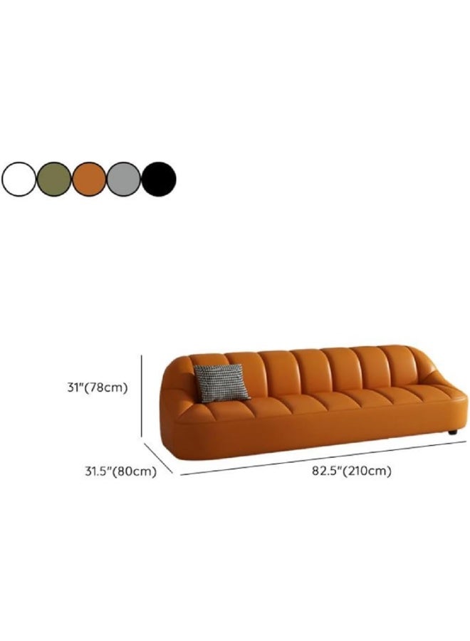 Zayn comforts Stylish Off-White Leather Sofa - 3-Seater - Image 2