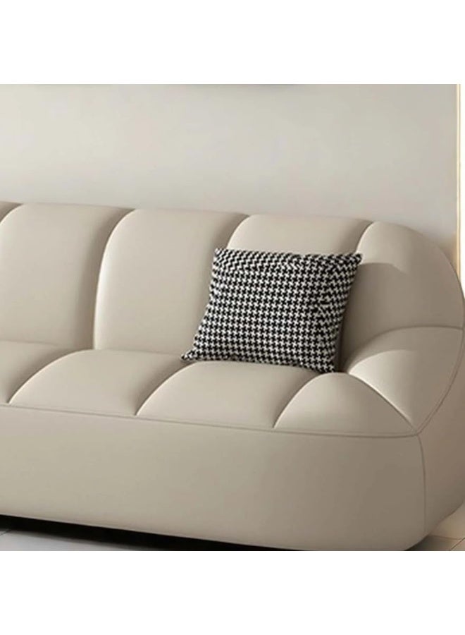 Zayn comforts Stylish Off-White Leather Sofa - 3-Seater - Image 4