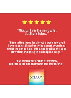 Solaray Migragard Herbal Headache Support Formula 60 Vcaps  - Image 4