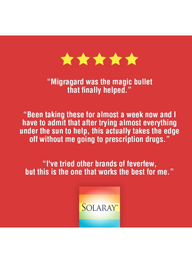 Solaray Migragard Herbal Headache Support Formula 60 Vcaps  - Image 4