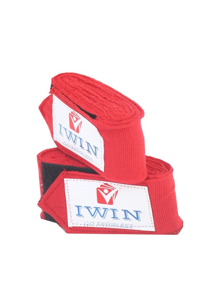IWIN Boxing Hand Wraps (Red) - Image 1