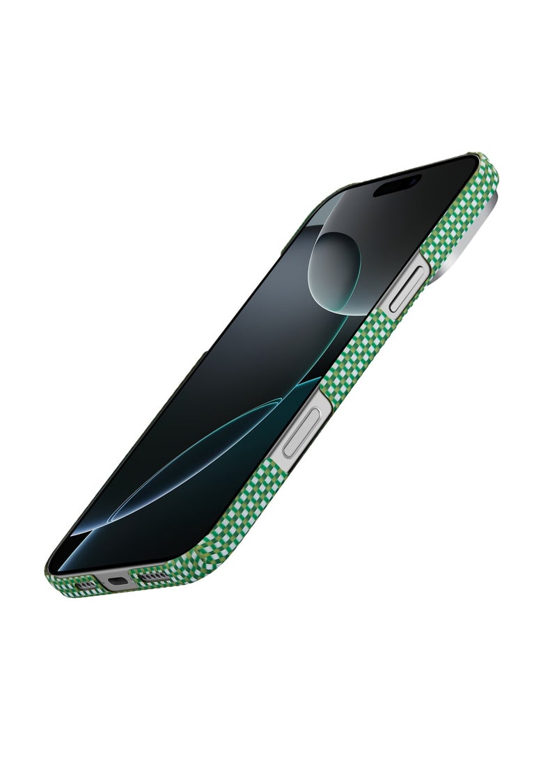 PITAKA - iPhone 16 Pro Max Ultra Slim Case / MagSafe Compatible / 3D Grip Textured / Raised Camera Lip / Drop and Damage Protection - Forest Green - Image 1