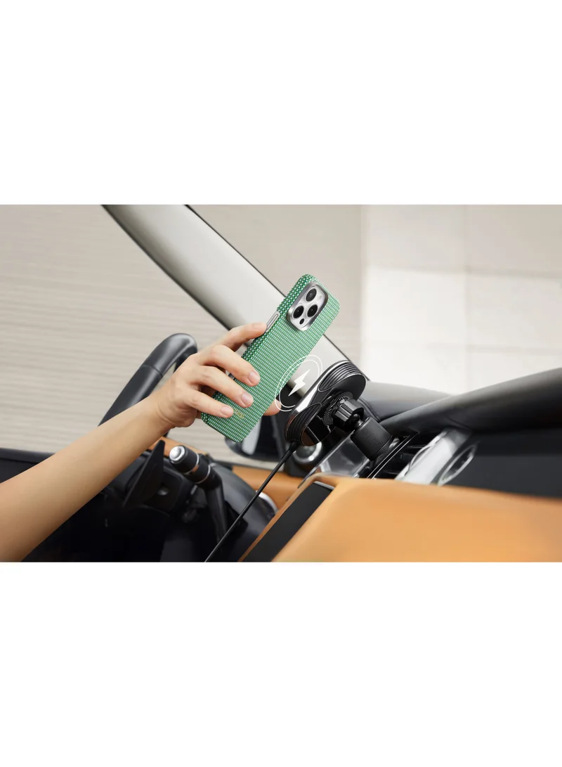 PITAKA iPhone 16 Pro Max Ultra Slim Case / MagSafe Compatible / 3D Grip Textured / Raised Camera Lip / Drop and Damage Protection - Forest Green