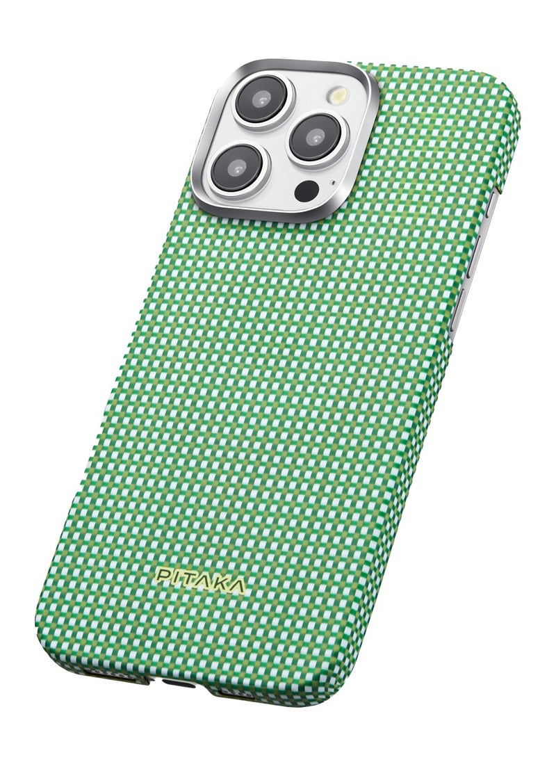 PITAKA - iPhone 16 Pro Max Ultra Slim Case / MagSafe Compatible / 3D Grip Textured / Raised Camera Lip / Drop and Damage Protection - Forest Green - Image 1