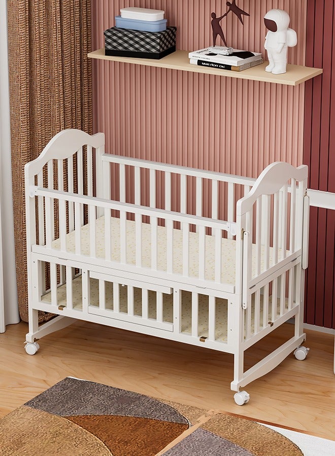FUN MOMENT Classic And Elegant Baby Cot With Storage Space and mosquito net130 x 70 cm - Image 4