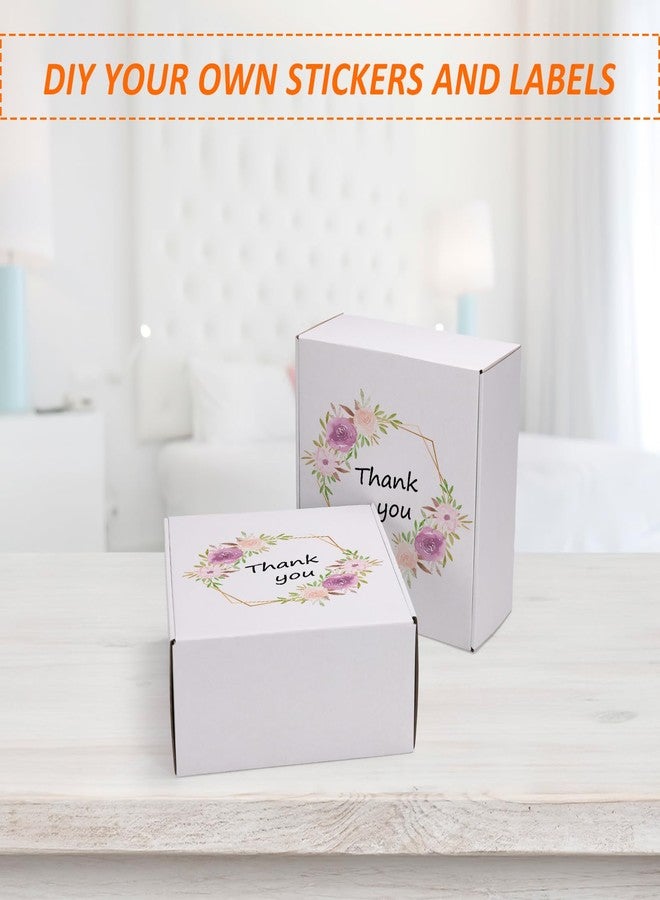HORLIMER 9x9x4 inches Shipping Boxes Set of 25, White Corrugated Cardboard Box Literature Mailer - Image 4