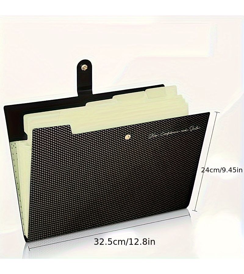 Blue Textured A4 File Bag For Office School Home Travel Documents Organization - Image 2