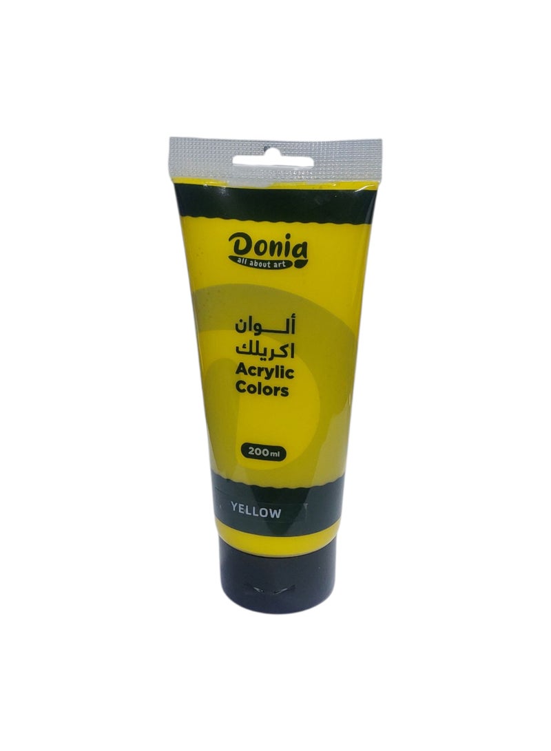 Acrylic Paint 200ml Yellow