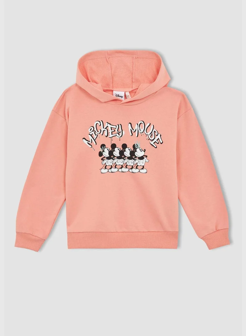 DeFacto Mickey Mouse Licenced Relax Fit Crew Neck Long Sleeve Hoodie
