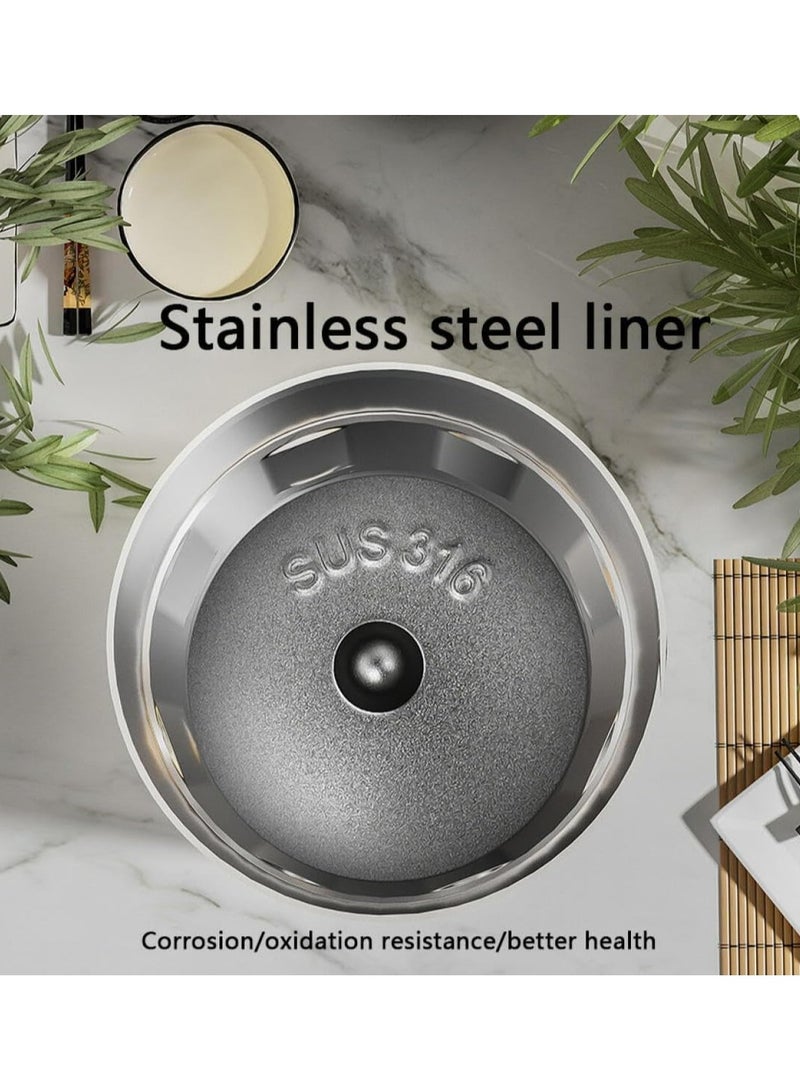 CMGTYYD 420ml Insulated Travel Coffee Mug,Stainless Steel Vacuum Coffee Cup Durable Leakproof Tumbler Thermal Mug Easy Grip Portable Insulated Mug Vehicle-Mounted Cold Water Retaining Trip Cup-Sliver  - Image 5