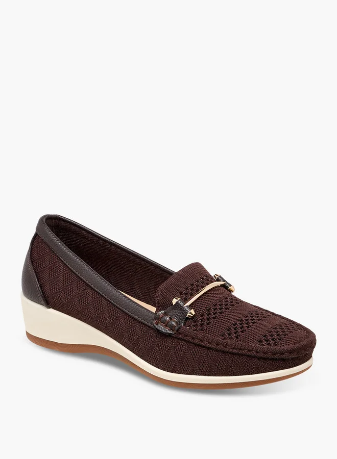 فلورا بيلا من شو إكسبرس Metal Accent Slip-On Wedge Heel Loafers