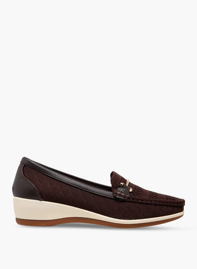 فلورا بيلا من شو إكسبرس Metal Accent Slip-On Wedge Heel Loafers