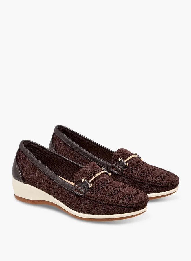 فلورا بيلا من شو إكسبرس Metal Accent Slip-On Wedge Heel Loafers