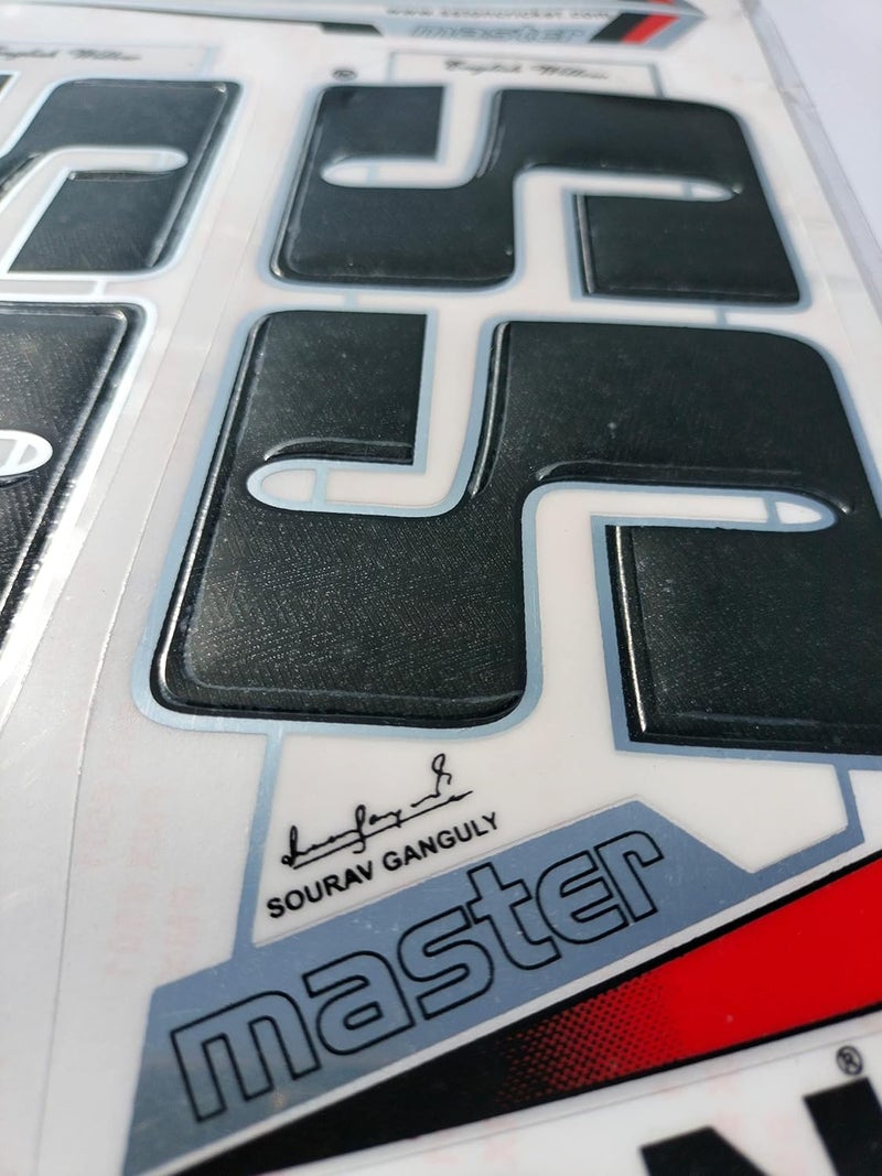 cottontail | 3D MSTR Edition | English Willow | Embossed Cricket Bat Sticker | Black - Image 2