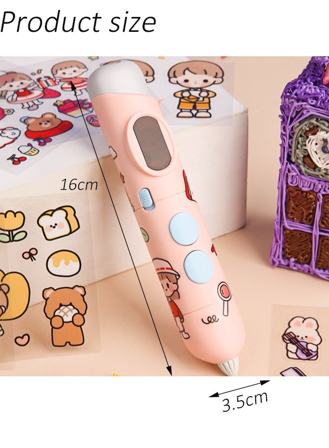 Generic 3D Low Temperature Printing Pen Set Long Battery Life DIY Graffiti Model 3D Pen Creative 3D Stereoscopic Painting Pen Children Adult Gift USB Charging Children Creative Painting Pen Children Birthda  - Image 2