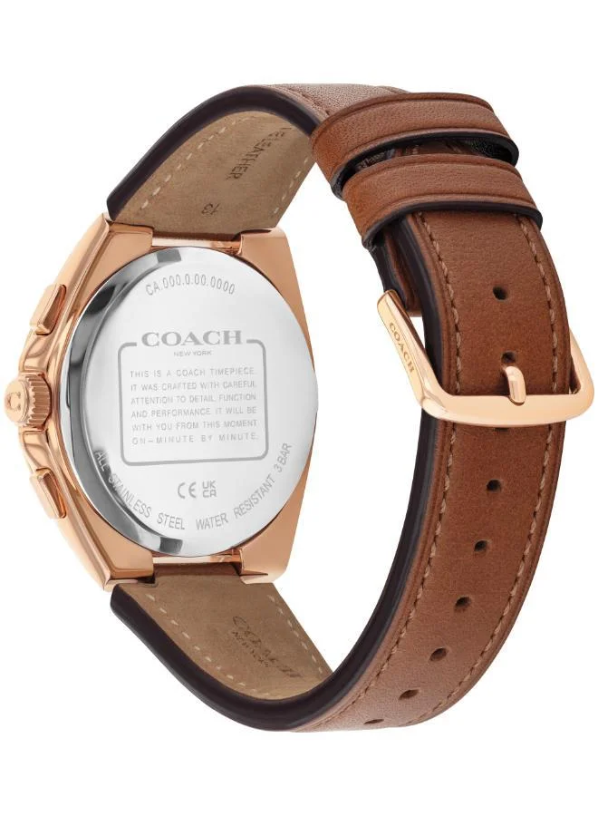 Coach  Ionic Plated Rose Gold Steel Quartz Multi Watch for Men | Best Price UAE