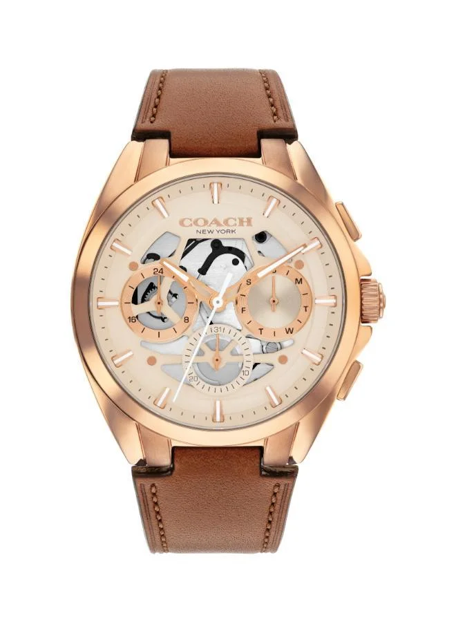 Ionic Plated Rose Gold Steel Quartz Multi Watch