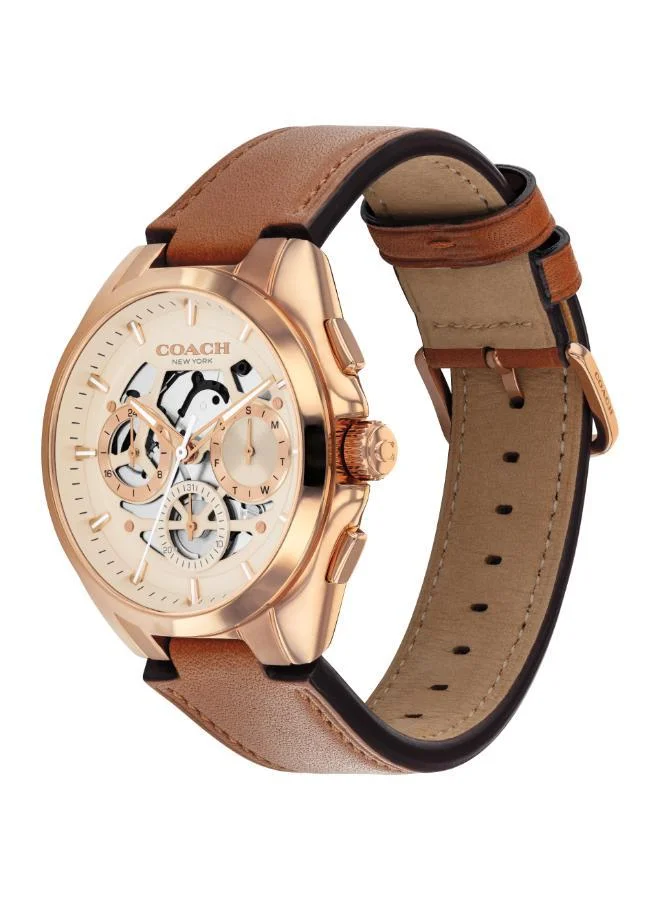 Coach  Ionic Plated Rose Gold Steel Quartz Multi Watch for Men | Best Price UAE