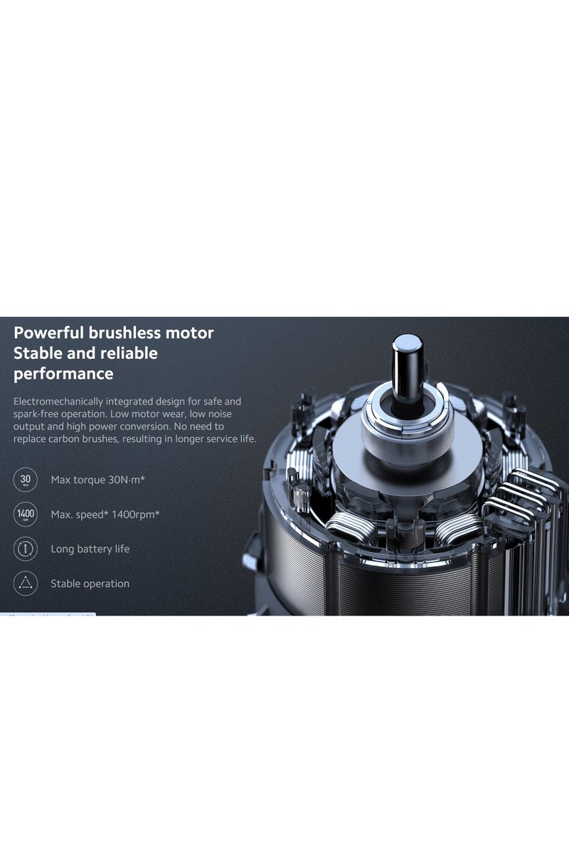 Xiaomi 12V Max Brushless Cordless Drill Grey30N·m powerful torque  |30-speed precision control 3 operating modes |Smart Display - Image 4